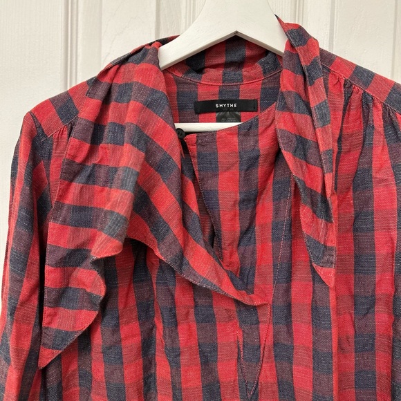 Smythe plaid shirt.  Size XS. - Picture 4 of 6